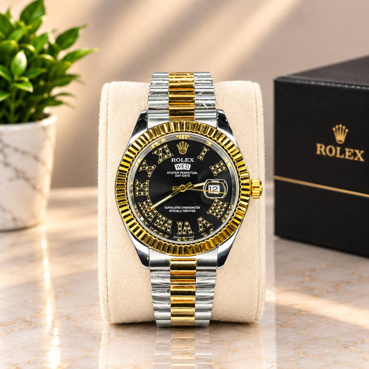 Rolex Day-Date inspired, two-tone