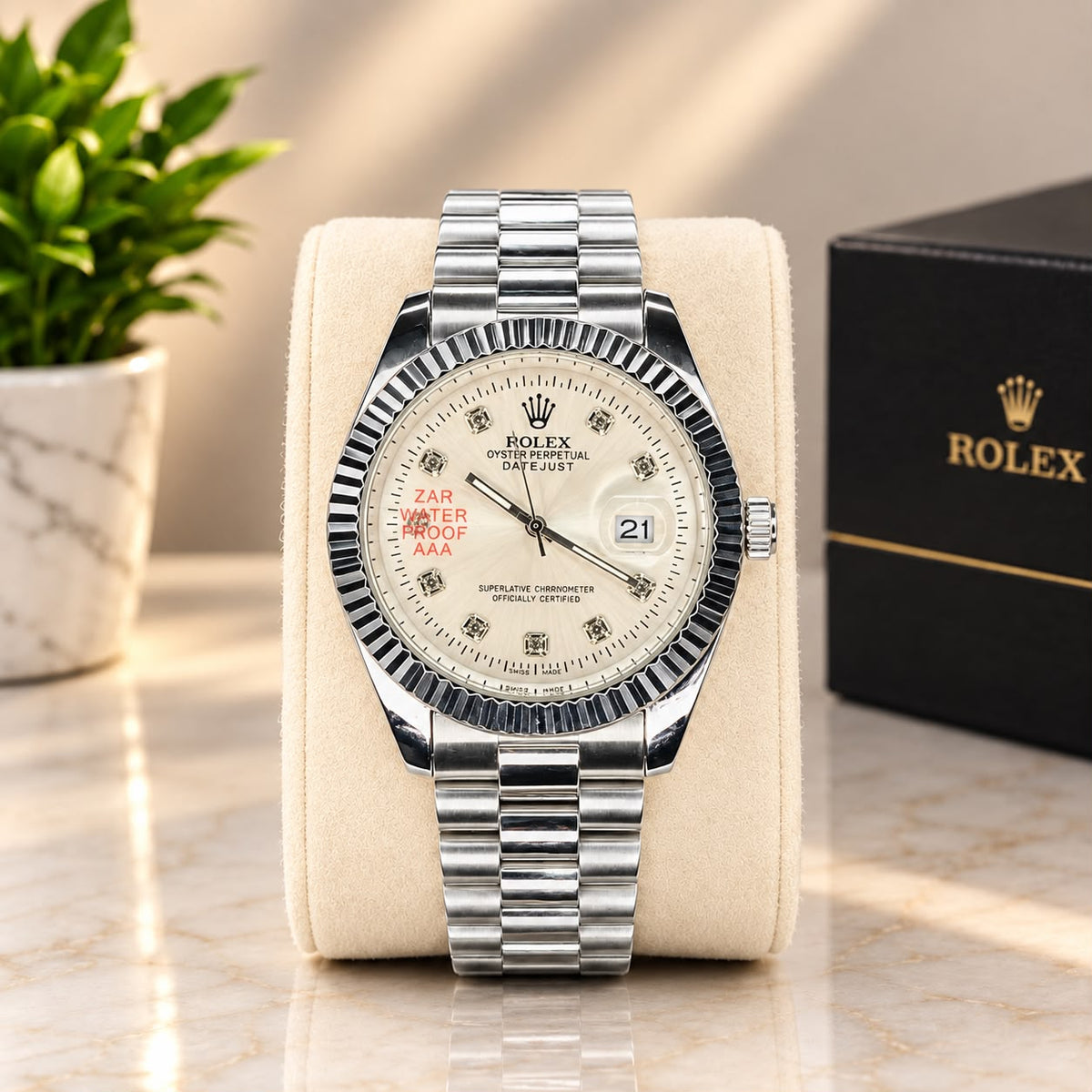 Rolex Silver Chain